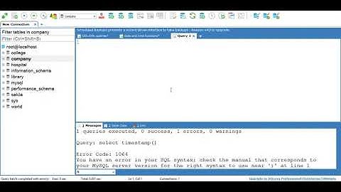 Date and Time Functions in MySQL