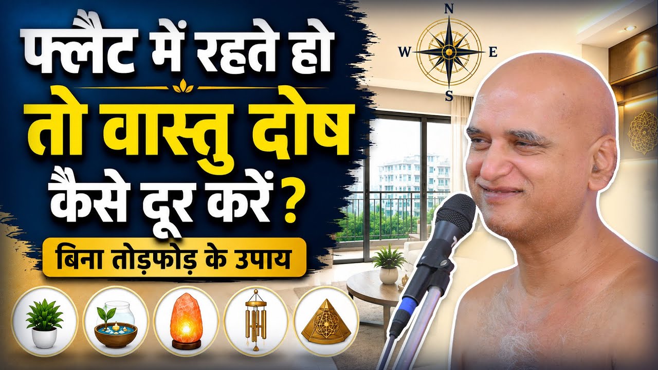 फ्लैट में रहते हो तो वास्तु दोष कैसे दूर करें? बिना तोड़फोड़ के उपाय | Muni Veersagar Ji