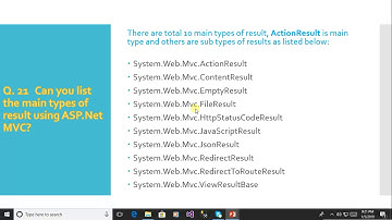 MVC Interview Questions and Answers Part III