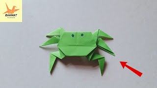 cara membuat origami kepiting simple dan mudah , origami hewan kepiting