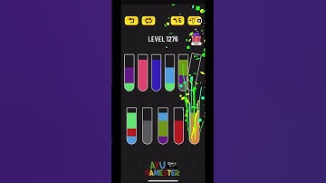 Water Sort puzzle level 1276 | AYU Gamester #shorts