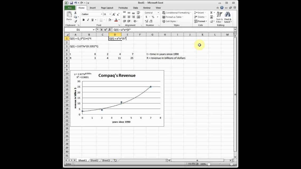 Exponential Functions in Excel