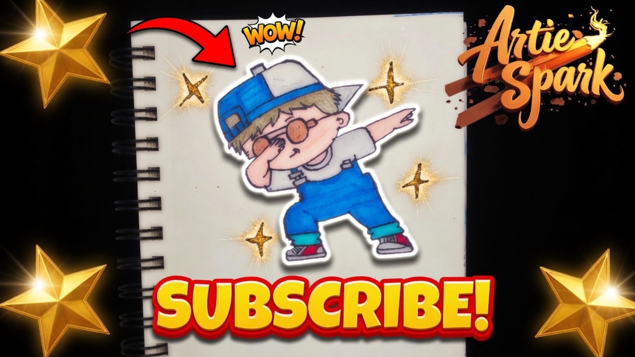 Dub Drawing How to Draw a Cool Dabbing Character with Sunglasses ⭐ | Easy Drawing ...