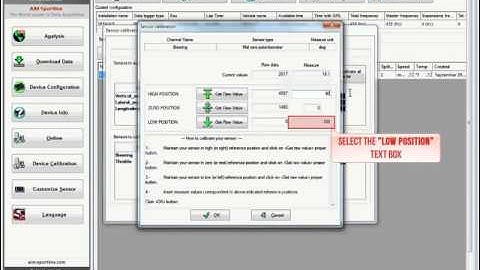 Steering Sensor Calibration in Race Studio 2