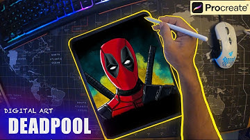 How to Draw : Deadpool iPad ART - Procreate l Digital ART Timelapse Video