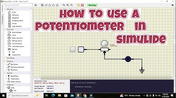 How to use a potentiometer in simulide | simulation of potentiometer in simulide