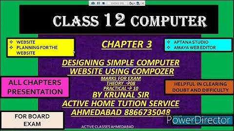 CLASS 12 COMPUTER CHAPTER 3 GUJARAT BOARD ENGLISH MEDIUM || DESIGNING SIMPLE COMPUTER WEBSITE USING