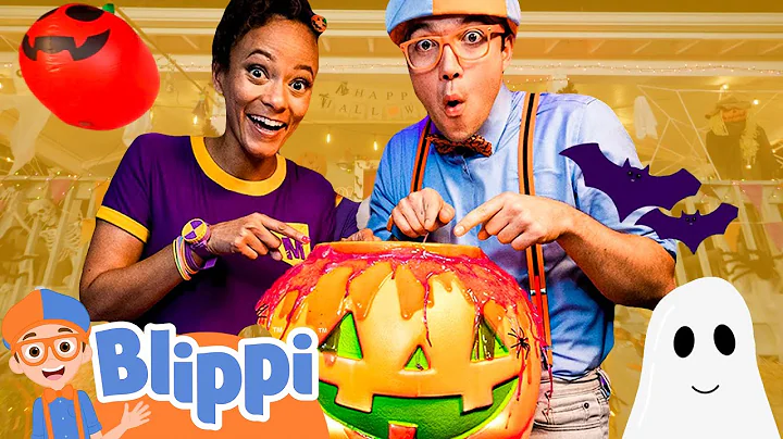 Blippi’s Halloween Sensory Slime Challenge! 🟢 Blippi Full Episodes | Learn through Play