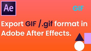 How to Export GIF /.gif from Adobe after effects using Adobe Media Encoder. screenshot 4