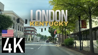 Road Tour of London Kentucky in 4K - Downtown London KY
