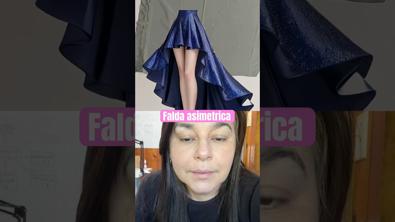 Una forma simple e interesante de lograr una falda asimetríca espectacular! 😍 #coser #costura