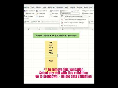 Prevent duplicates in a column in Excel!!  Get this tool free with my udemy course. link in descripn