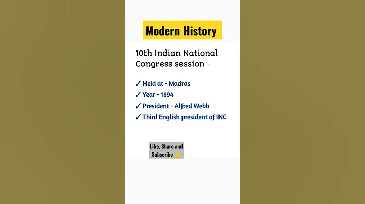 10th INC session / Modern history/Alfred Webb #tre...