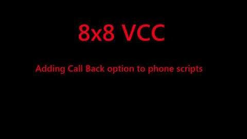 Add Callback option 8x8 Contact Center