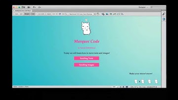 Dreamweaver Tutorial : Marquee Code