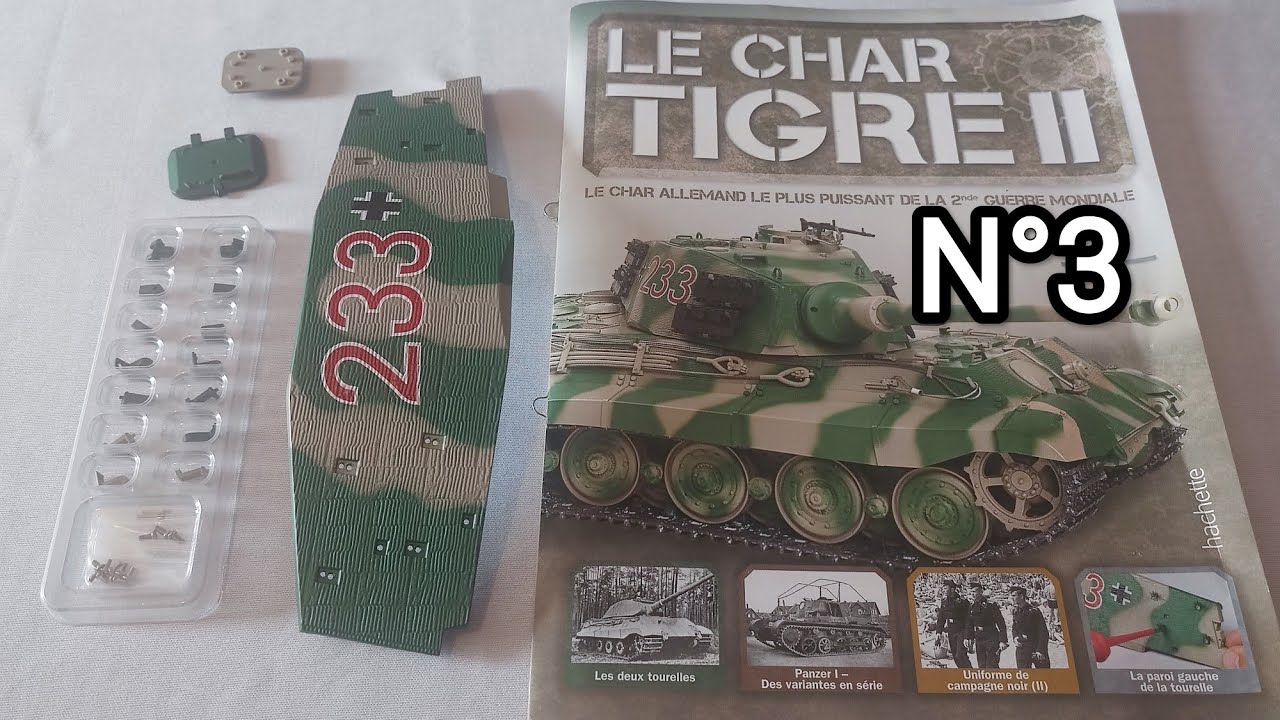 montage numéro 3 du char tigre ll de chez Hachette collection - YouTube