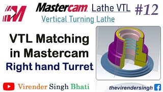 Vertical Turning Lathe || VTL || Turning || Facing || ID Grooving ||  VTL Programming in Mastercam