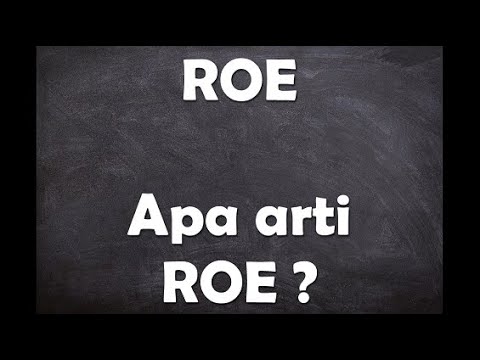 Apa arti kata ROE (Return on Equity) ?