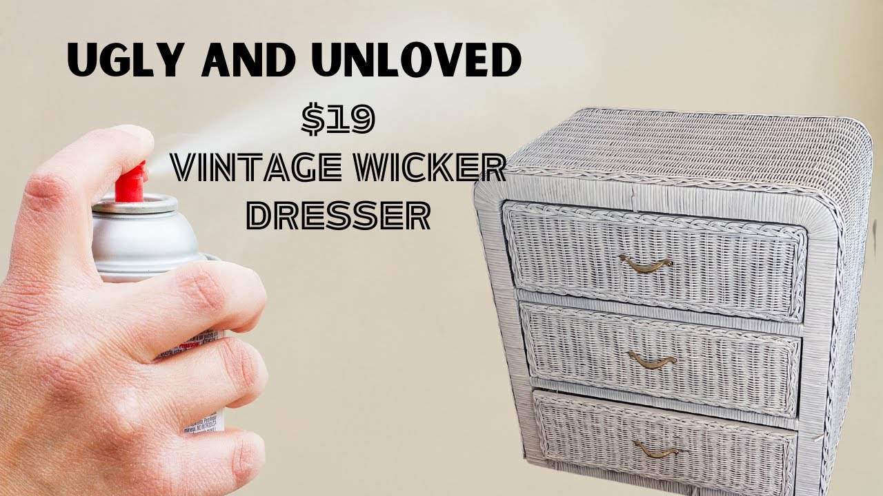 wicker dresser Garvee Rattan 6 Drawer Dresser for Bedroom, Large Double Dresser with Deep Drawers, Wooden Chest of Drawers for Closet with Wide Top, for Living Room,