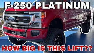 RAPID RED 2022 Ford F-250 Platinum 6" LIFTED Everest Edition on 24s