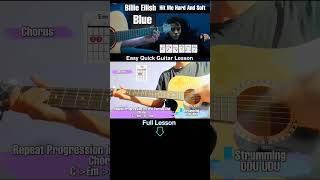 BLUE - @BillieEilish #guitarlesson #guitarchords #guitarcover #guitartutorial #chords #shorts