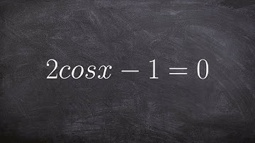 Learn how to solve a simple trig equation