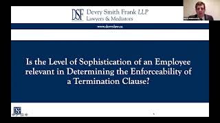 Determining The Enforceability Of A Termination Clause? | Marty Rabinovitch | DSF