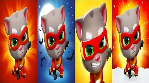 Talking Tom Hero Dash - Complete Bosses World Seize In Raccoon Cages Vs Heroes Defeat All Trap - Ben