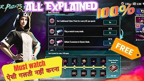 CYBER WEEK EVENT EXPLAINED | CYBER POINT REWARD SYSTEM BGMI | PUBG