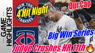 Ny Yankees vs Twins [TODAY] May 15, 2024 | Game Highlights | 4 Hit Night for Our Cap  Big Win
