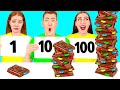 100 Lagen Voedsel Uitdaging | Slimme Gadgets vs Hacks Best Funny Challenges
