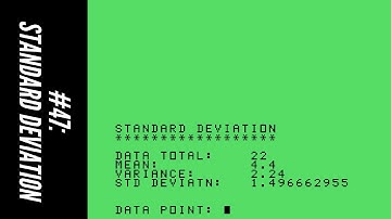 #47: Standard Deviation (101 Programming Tips & Tricks for the TI-99/4A Home Computer)