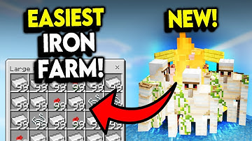 EASIEST IRON Farm In Minecraft Bedrock! 500 in 60 Seconds!