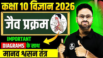 जैव प्रक्रम - मानव श्वसन तंत्र | Class 10 Science Chapter 5 Life Processes || Jaiv Prakram in Hindi