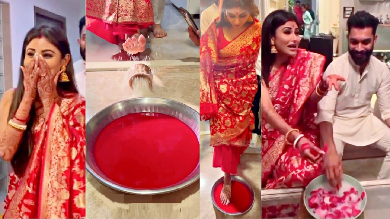 Mouni Roy Emotional Griha Pravesh And Ring Rasam Video   Post Wedding Rituals