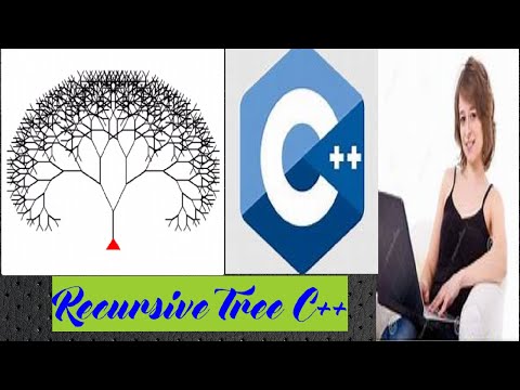Recursive tree through C++ || Drawing through recursion || Recursive