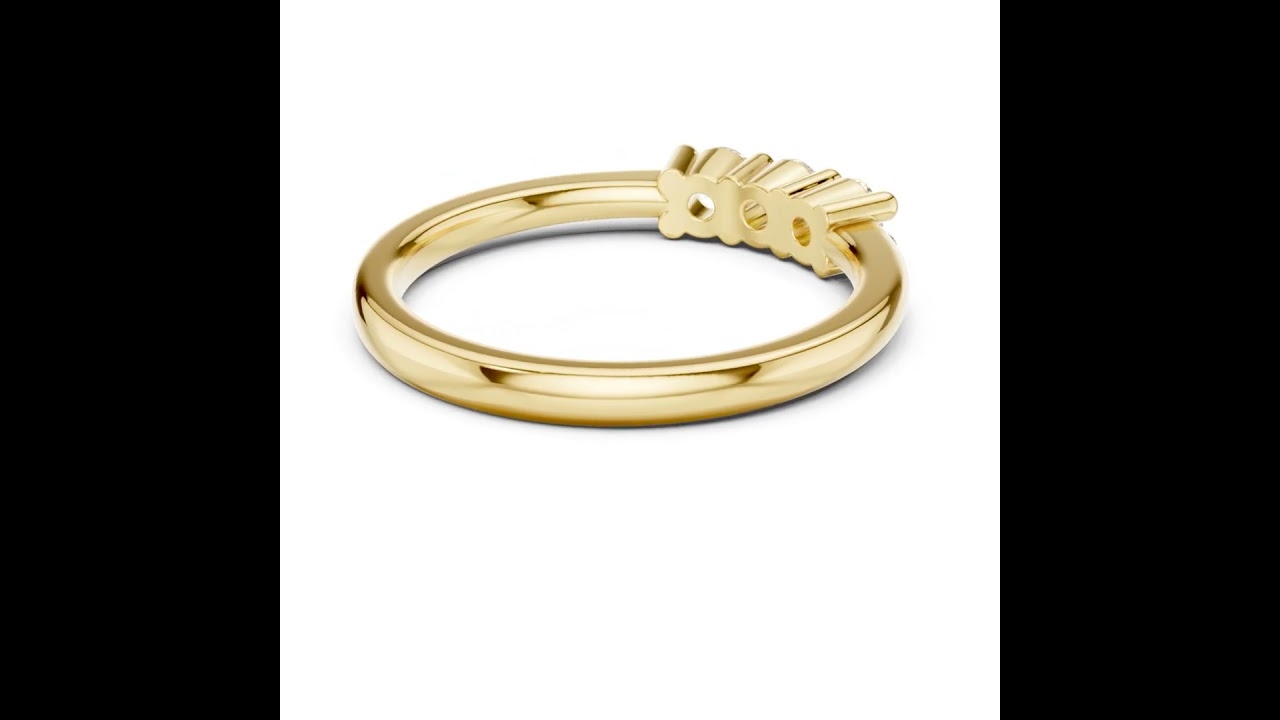 Dainty Round Cut Trilogy Engagement Band