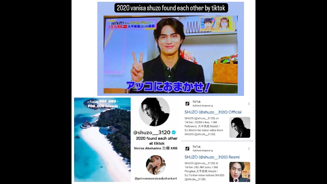 vanisa absharina & shuzo ohira found each other at tiktok apps platform 2020