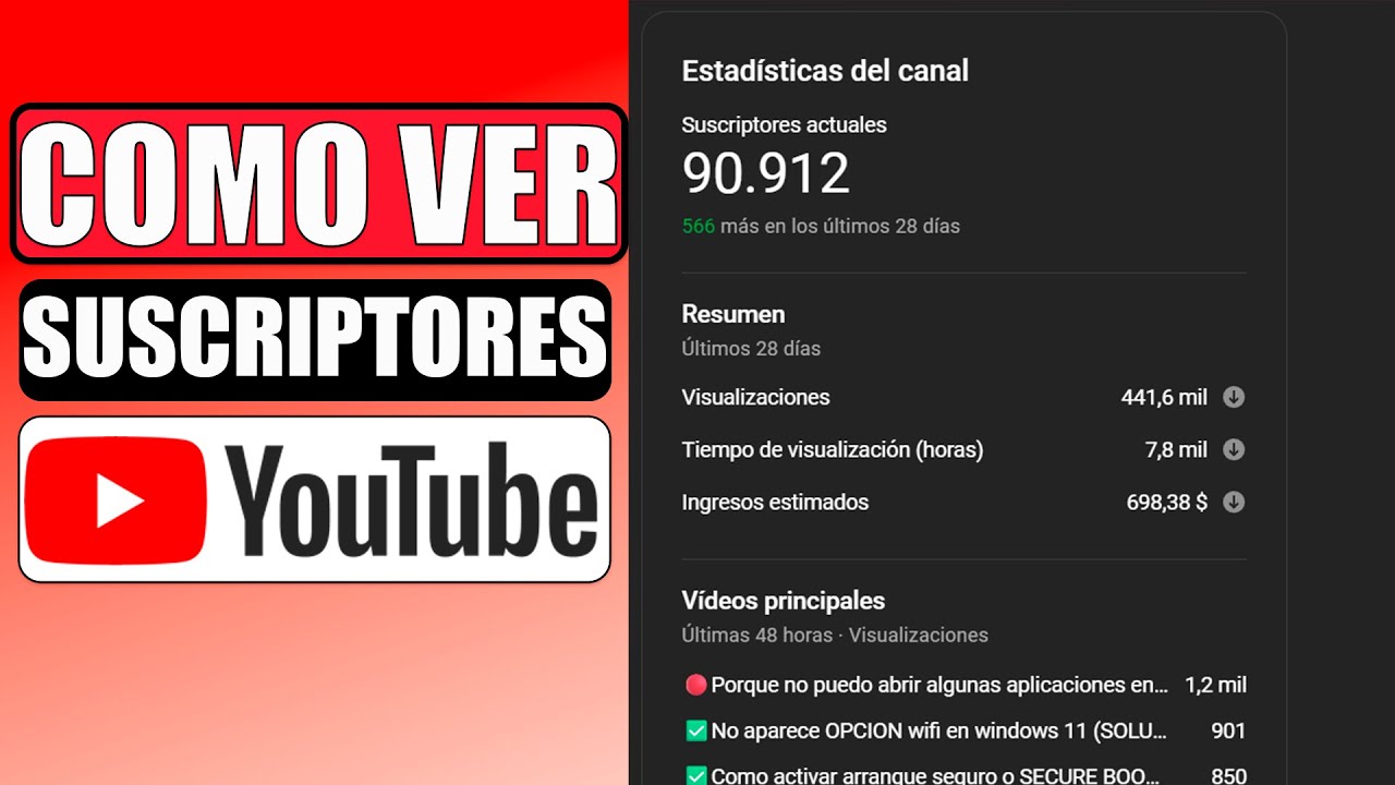🟢Como ver tus suscriptores en youtube en pc 2025