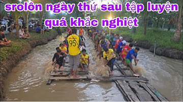 Buổi tập luyện ngày thứ sáu của đội ghe ngo chùa srolôn 