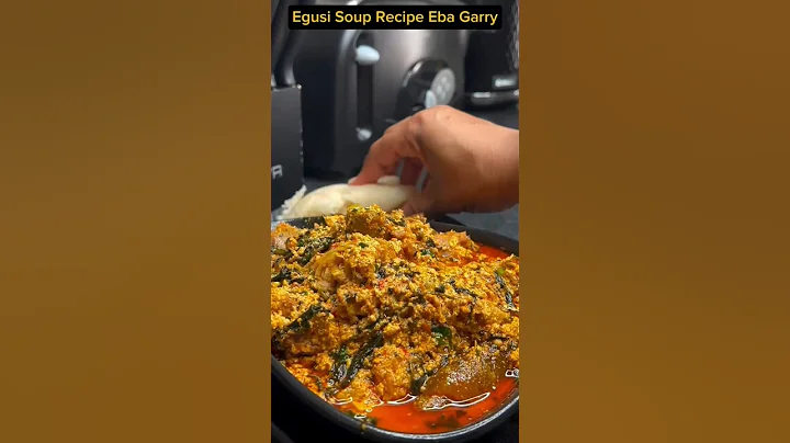 Egusi Soup Recipe: Eba Garry #food #egusisoup #recipe #shorts #viral #shortsfeed #fyp #foryou #howto