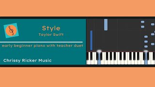 Style (primer piano with teacher duet) - Taylor Swift - Arr. Chrissy Ricker
