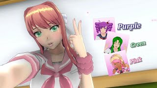 Killing Everyone with Purple, Pink and Green hair! - Yandere Simulator Mini Challenge -