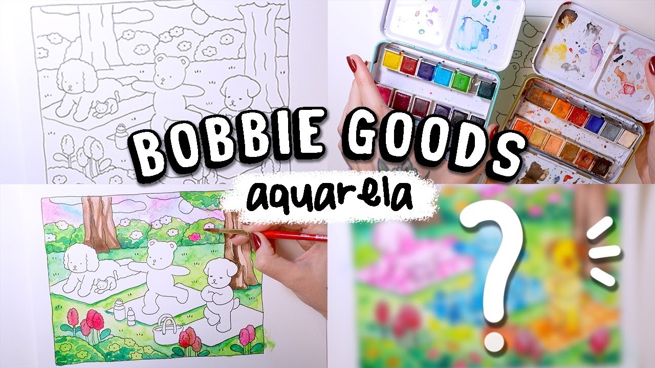 PINTANDO BOBBIE GOODS PELA PRIMEIRA VEZ COM AQUARELA - SERÁ QUE DEU CERTO?