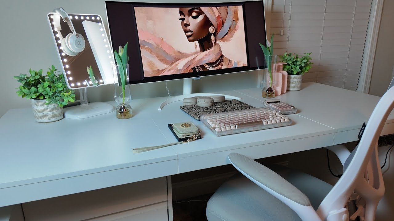 Set Up My New Desk With Me | Workspace Setup for Focus & Clarity - YouTube