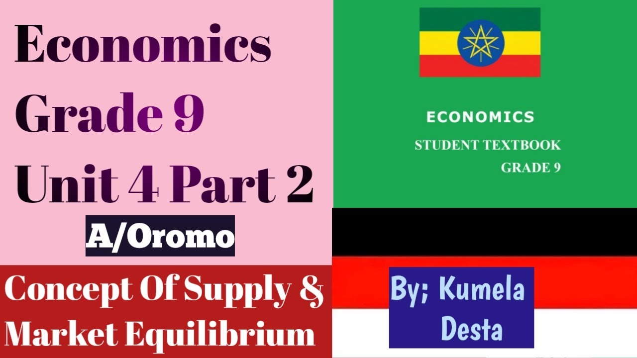 Economics Grade 9 Unit 4 Part 2  Concept Of Supply & Market Equilibrium