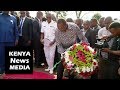 Uhuru Kenyatta and Raila Odinga LAYING WREATH at Bruce Odhiambo