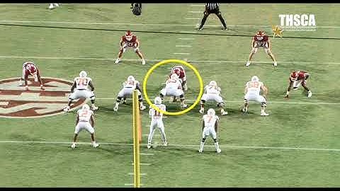 Texas OC/OL coach Kyle Flood - Inside Zone Man Reach block ONTB (On The Body).