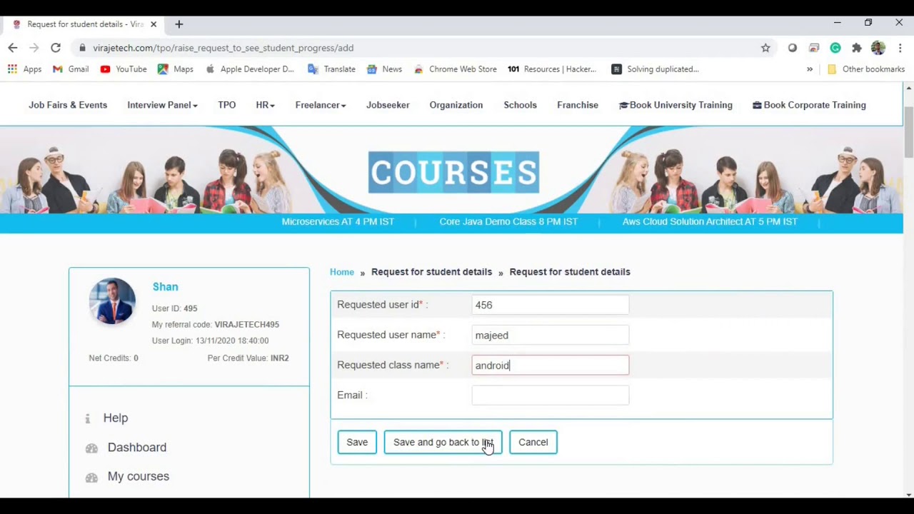VirajeTech's Website Walkthrough Video - New (Institute Login)