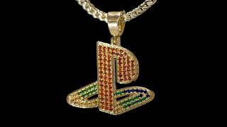Playstation X King Ice - Clic Ps Logo Necklace Necklaces King Ice